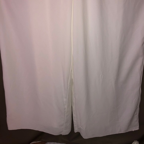 Wide Leg White Jumpsuit With Cutout Back NWT Size Large Brand Mod Ref - Picture 7 of 11